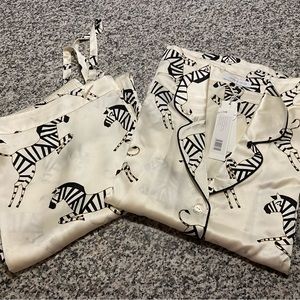 Olivia von Halle silk pajamas, Size L.